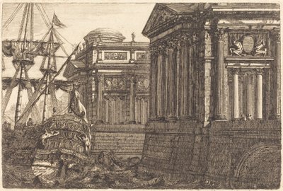 Imaginäre Hafenszene von Pierre Moreau