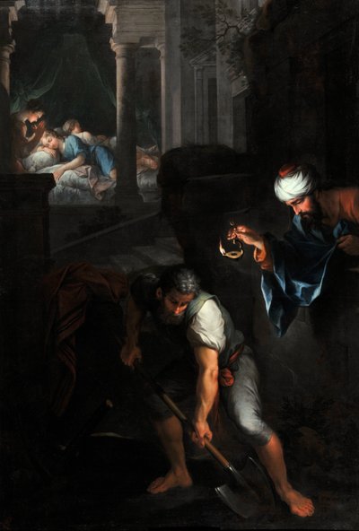 Raguel gräbt sein Grab von Pierre Parrocel
