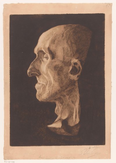 Totenmaske von Antonio Canova von Pierre Peeters (signed by artist)