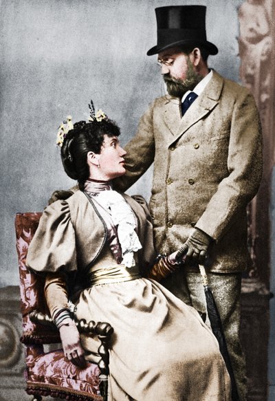 Emile Zola und Jeanne Rozerat, ca. 1890, 1939 von Pierre Petit