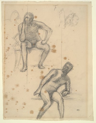 Blatt mit Figurenstudien von Pierre Puvis de Chavannes