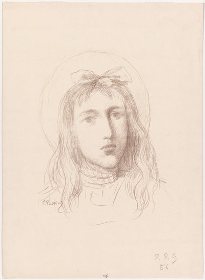 Kopf eines jungen Mädchens von Pierre Puvis de Chavannes
