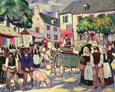 Markttag in der Bretagne von Pierre de Belay
