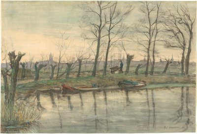 Amsterdamer Skyline vom Westen aus gesehen von Piet Mondrian