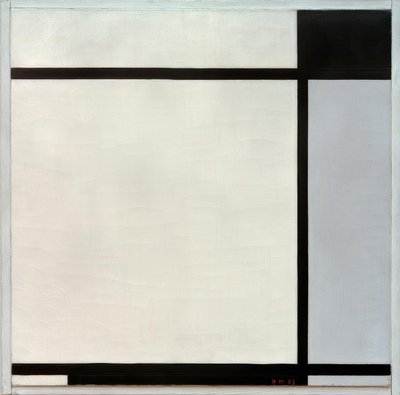 Tafel Nr. II, mit Schwarz und Grau von Piet Mondrian