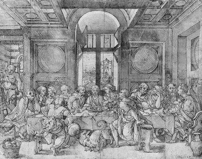 Das letzte Abendmahl von Pieter (circle of) Coecke van Aelst