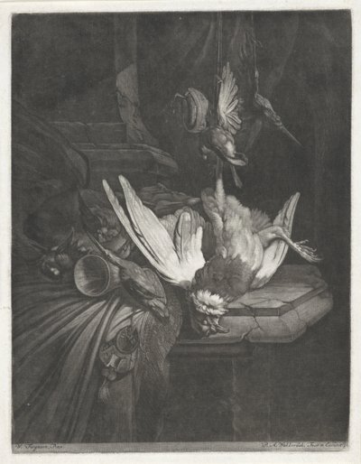 Stillleben mit Geflügel von Pieter Anthony Wakkerdak