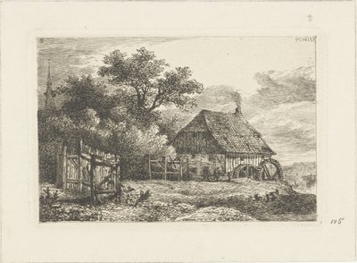 Landschaft mit Wassermühle von Pieter Casper Christ