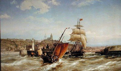 Boulogne Hafen von Pieter Christiaan Cornelis Dommelshuizen