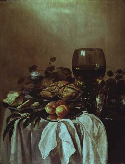 Stillleben mit einer Krabbe von Pieter Claesz