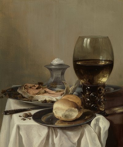 Stillleben mit Salz von Pieter Claesz