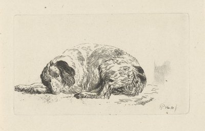 Liegender Hund von Pieter Gerardus van Os