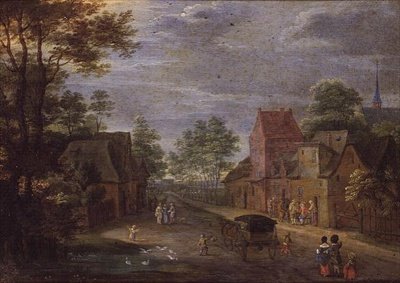 Eine Dorfstraße von Peeter Gijsels