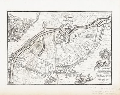 Karte von Narva im Jahr 1700 von Pieter Mortier