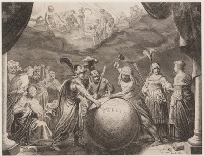 Herkules stellt Gallia wieder her von Pieter Nolpe
