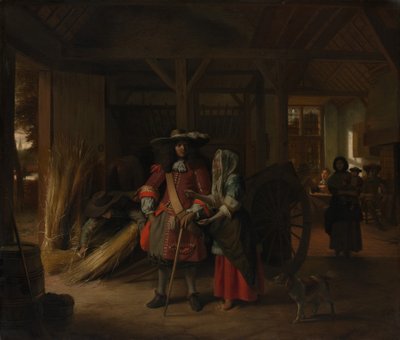 Bezahlung der Wirtin, ca. 1670 von Pieter de Hooch