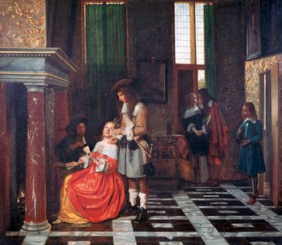 Die Kartenspieler, ca. 1663-1665 von Pieter de Hooch