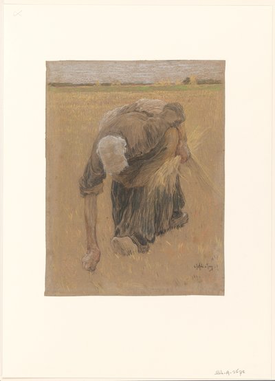 Ährenlesende Frau von Pieter de Josselin
