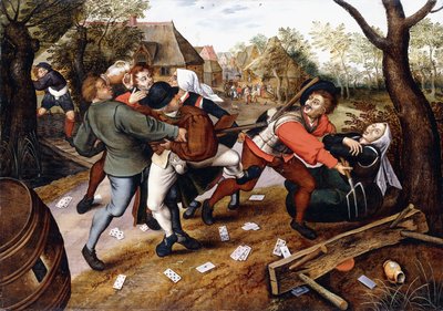 Bauern prügeln sich, 1619 von Pieter Brueghel the Younger