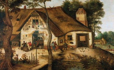 Die Auberge Saint-Michel von Pieter Brueghel the Younger