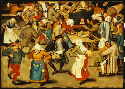 Der Hochzeitstanz im Inneren von Pieter Brueghel the Younger