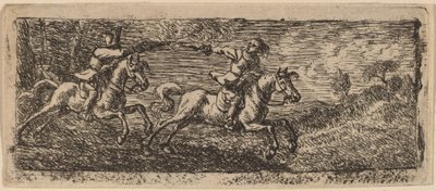 Zwei kämpfende Reiter von Pieter van Laer
