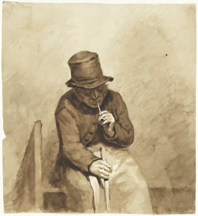 Sitzender rauchender Mann von Pieter van Loon