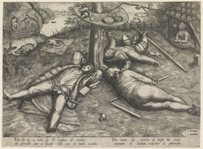 Schlaraffenland von Pieter van der Heyden (attributed to)