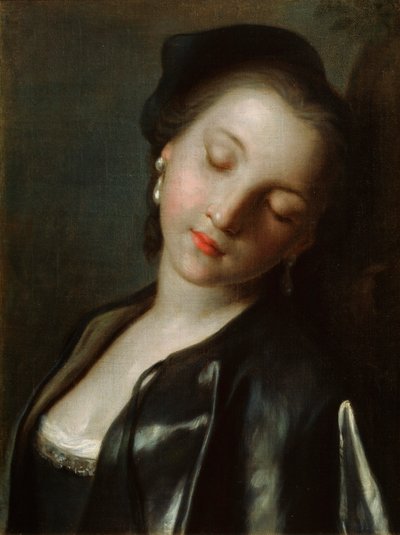 Schlafende junge Frau, Mitte des 18. Jahrhunderts von Pietro Antonio Rotari