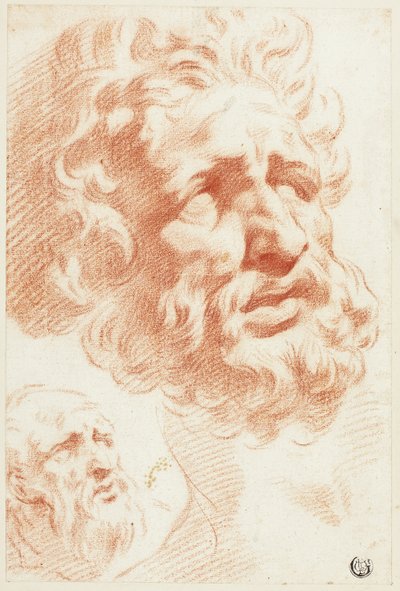 Zwei bärtige Köpfe von Pietro Dandini