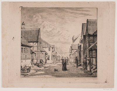 Eine Kleinstadtstraße von Pietro Købke Krohn
