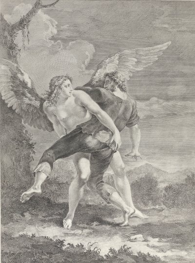 Jakob kämpft mit dem Engel von Pietro Monaco