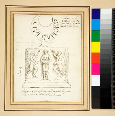 Ziegelstempel und eine Vase von Pietro Santi Bartoli