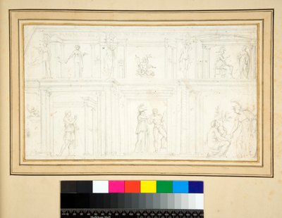 Fragment eines Wandgemäldes von Pietro Santi Bartoli
