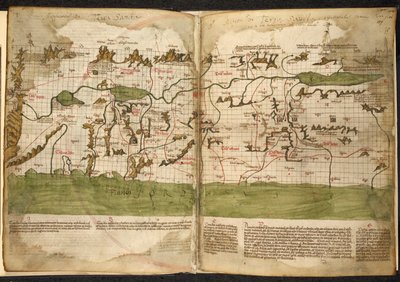 Karte des Heiligen Landes von Pietro Vesconte