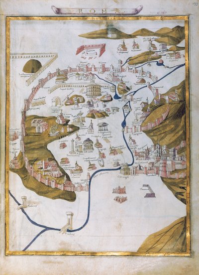 Ansicht von Rom von Pietro del Massaio