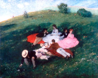 Picknick im Mai, 1873 von Pál Szinyei Merse