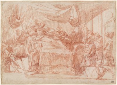 Eine Sterbeszene [recto] von Polidoro da Caravaggio
