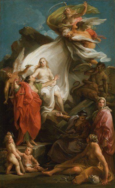 Zeit enthüllt die Wahrheit, 1740-45 von Pompeo Batoni