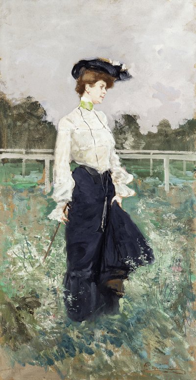 Frau allein von Pompeo Mariani