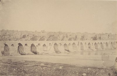 [Die Brücke bei Dizfoul], 1840er-60er von Possibly by Luigi Pesce.