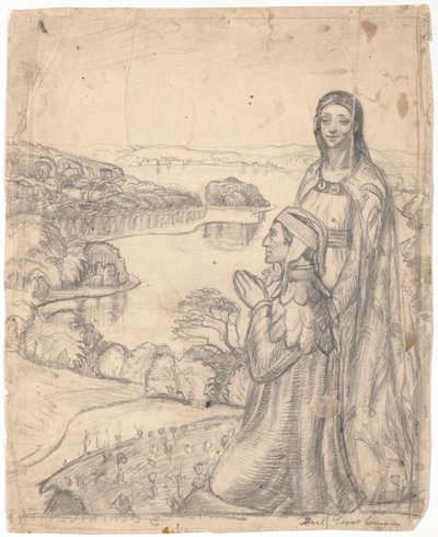 Dante und Beatrice im Paradies von Poul S. Christiansen