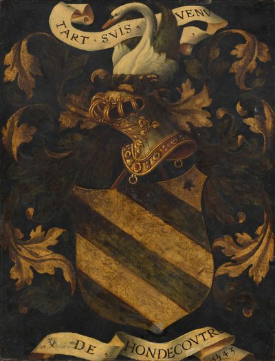 Wappen mit Helmzier [Rückseite] von Probably Antwerp 16th Century
