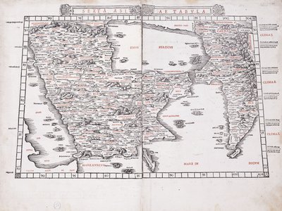 Sexta Asiae Tabula, 1511 von Ptolemy