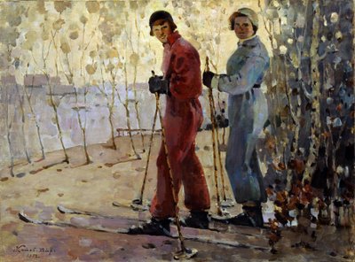 Die Skifahrer von Pyotr Ivanovich Kotov