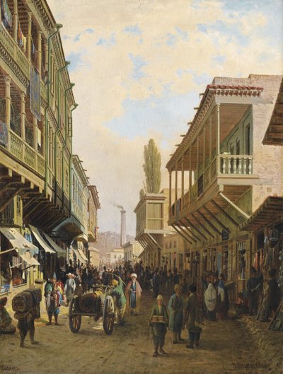 Eine Straße in Tiflis von Pjotr ​​​​Petrowitsch Wereschtschagin