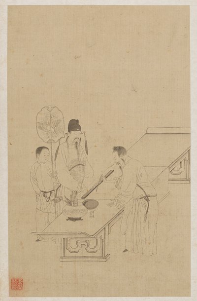 Figuren von Qing Dynasty Chinese School