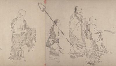 Die sechzehn Luohans, 16. Jahrhundert von Qiu Ying