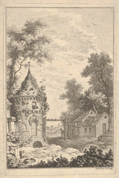 Gartenszene von Quentin Pierre Chedel