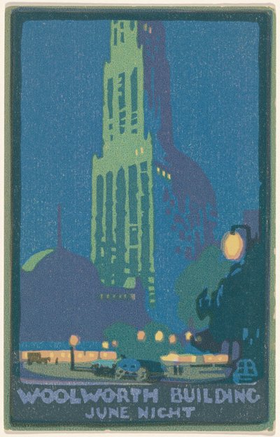 Woolworth-Gebäude Juni Nacht von Rachael Robinson Elmer